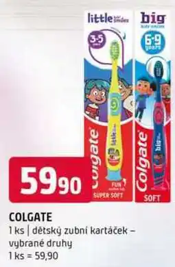 Terno Colgate 1 ks dětský zubní kartáček vybrané druhy nabídka