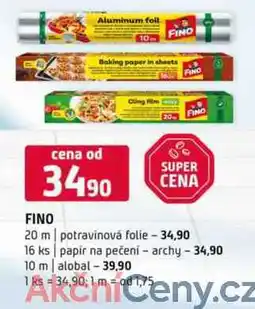 Terno Fino 20 m potravinová folie 16 ks papir na pečení archy 10 m alobal nabídka