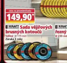 Norma Sada vějířových brusných kotoučů nabídka