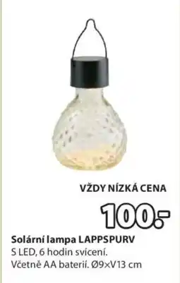 JYSK Solární lampa LAPPSPURV nabídka