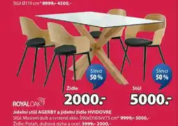 JYSK Jídelní stůl AGERBY a jídelní židle HVIDOVRE nabídka