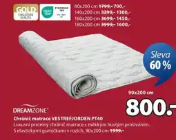JYSK DREAMZONE Chránič matrace VESTREFJORDEN PT40 nabídka