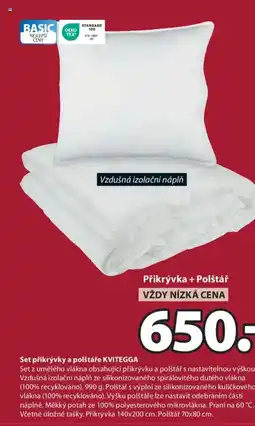 JYSK Set přikrývky a polštáře KVITEGGA nabídka