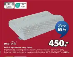 JYSK WELLPUR Polštář z paměťové pěny KVINA nabídka