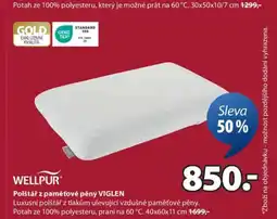 JYSK WELLPUR Polštář z paměťové pěny VIGLEN nabídka