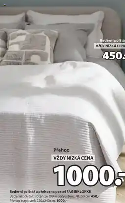 JYSK Bederní polštář a přehoz na postel FAGERKLOKKE nabídka
