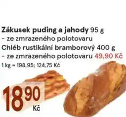 Žabka Zákusek puding a jahody nabídka