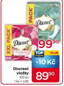 TOP drogerie Discreet vložky 100 ks nabídka