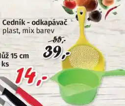 Cedník - odkapávač plast, mix barev