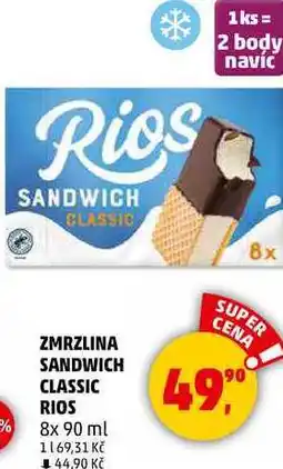 Penny Market ZMRZLINA SANDWICH CLASSIC RIOS, 8x 90 ml nabídka