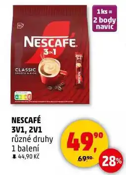 Penny Market NESCAFÉ 3V1, 2V1 různé druhy, 1 balení nabídka