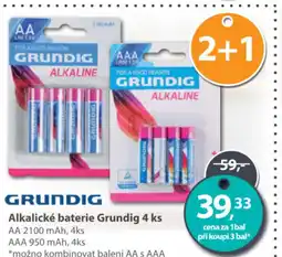 Kitos GRUNDIG Alkalické baterie Grundig 4 ks AA 2100 mAh, 4ks nabídka