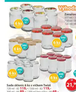 Kitos Sada sklenic 6 ks s víčkem Twist nabídka