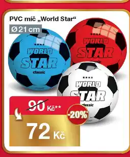 Woolworth PVC míč,,World Star" nabídka