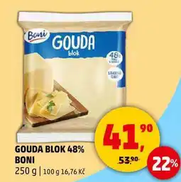 Penny Market GOUDA BLOK 48% BONI, 250 g nabídka