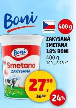 Penny Market ZAKYSANÁ SMETANA 18% BONI, 400 g nabídka
