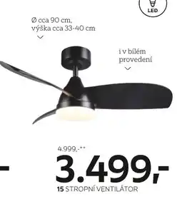 XXXLutz Stropní ventilátor nabídka