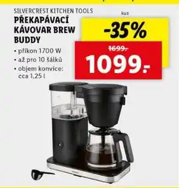 Lidl SILVERCREST KITCHEN TOOLS PŘEKAPÁVACÍ KÁVOVAR BREW BUDDY nabídka