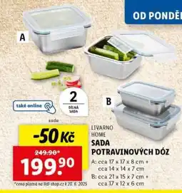 Lidl LIVARNO HOME Sada potravinových dóz nabídka
