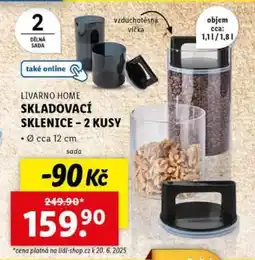 Lidl LIVARNO HOME SKLADOVACÍ SKLENICE – 2 KUSY nabídka