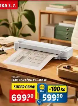 Lidl TRONIC LAMINOVAČKA A3 – 400 W nabídka
