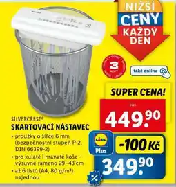 Lidl SILVERCREST SKARTOVACÍ NÁSTAVEC nabídka