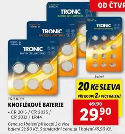 Lidl TRONIC KNOFLÍKOVÉ BATERIE nabídka