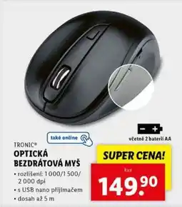 Lidl TRONIC Optická bezdrátová myš nabídka