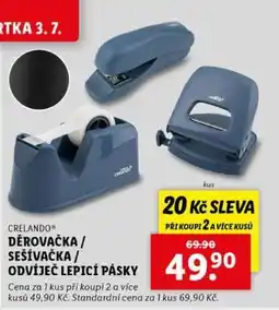 Lidl CRELANDO DĚROVAČKA / SEŠÍVAČKA / ODVÍJEČ LEPICÍ PÁSKY nabídka