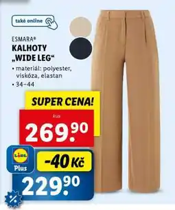 Lidl ESMARA KALHOTY „WIDE LEG“ nabídka