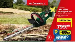 Lidl Parkside Aku nůžky na živý plot 20 V nabídka