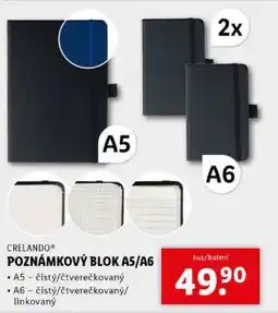 Lidl CRELANDO POZNÁMKOVÝ BLOK A5/A6 nabídka