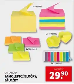 Lidl CRELANDO Samolepicí bločky/záložky nabídka
