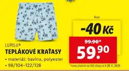 Lidl LUPILU TEPLÁKOVÉ KRAŤASY nabídka
