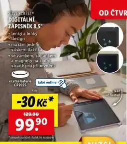 Lidl SILVERCREST DIGITÁLNÍ ZÁPISNÍK 8,5 nabídka