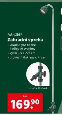 Lidl PARKSIDE Zahradní sprcha nabídka