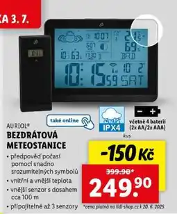 Lidl AURIOL Bezdrátová meteostanice nabídka