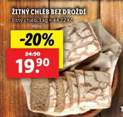 Lidl ŽITNÝ CHLÉB BEZ DROŽDÍ nabídka