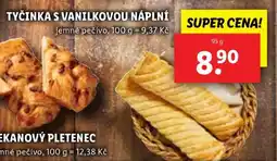 Lidl Tyčinka s vanilkovou náplní nabídka