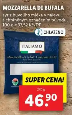 Lidl Mozzarella di Bufala nabídka