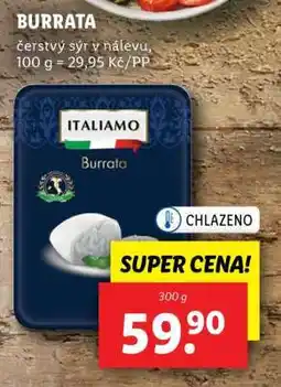 Lidl ITALIAMO Burrata nabídka