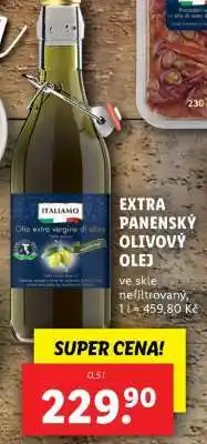 Lidl ITALIAMO EXTRA PANENSKÝ OLIVOVÝ OLEJ nabídka