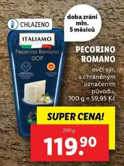 Lidl ITALIAMO Pecorino Romano DOP nabídka