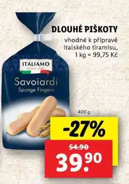 Lidl Italiamo Savoiardi Sponge Fingers nabídka