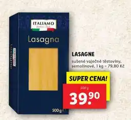 Lidl Italiamo Lasagne nabídka