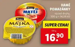 Lidl HAMÉ POMAZÁNKY nabídka