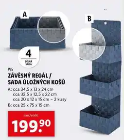 Lidl Závěsný regál / Sada úložných košů nabídka