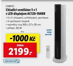 Lidl COMFEE Chladicí ventilátor 3 v 1 s LED displejem AC120-19ARB nabídka