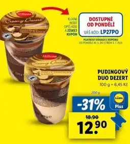 Lidl MILBONA PUDINGOVÝ DUO DEZERT nabídka