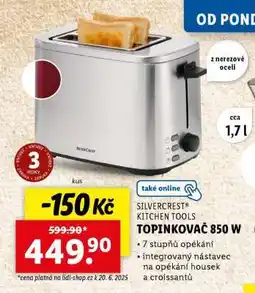 Lidl SILVERCREST KITCHEN TOOLS TOPINKOVAČ 850 W nabídka